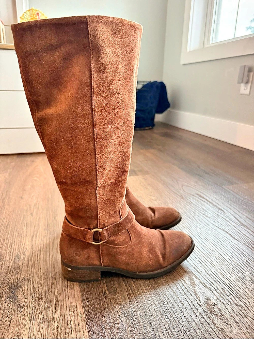 Børn Tall Leather Riding Boots Women’s 6.5 Tan Brown – New